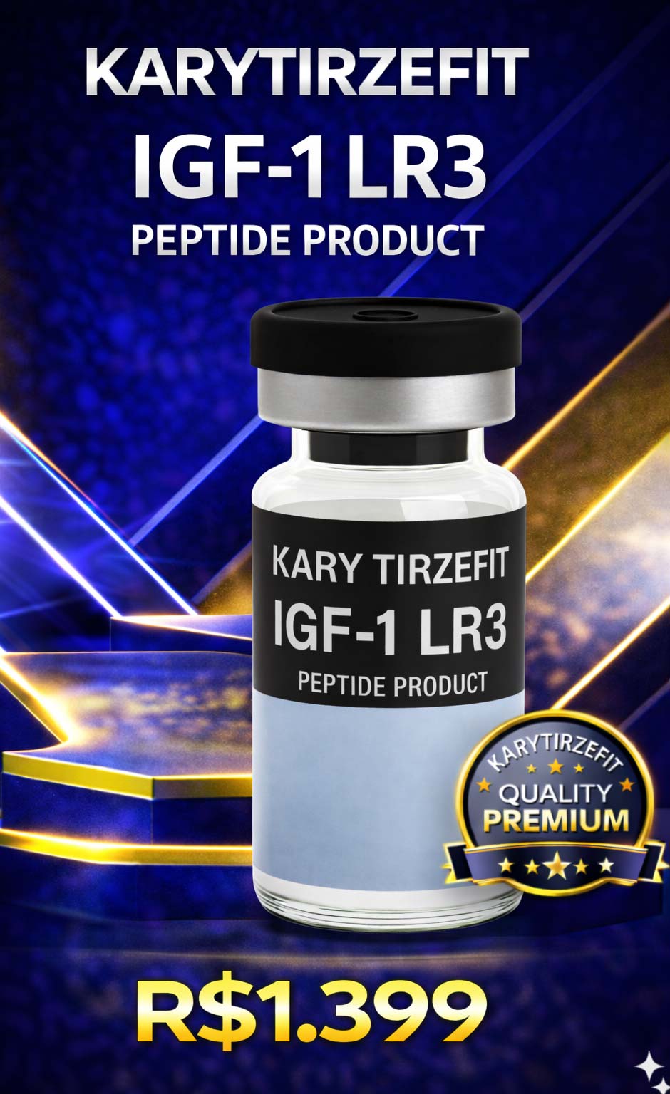 Peptideo IGF-1LR3 Ganho de Massa Hipertrofia Resistencia Fisica Envelhecimento Celular